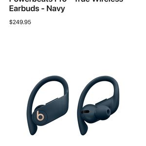 Brand new Power Beats Pro in Navy blue color. Original packaging included!